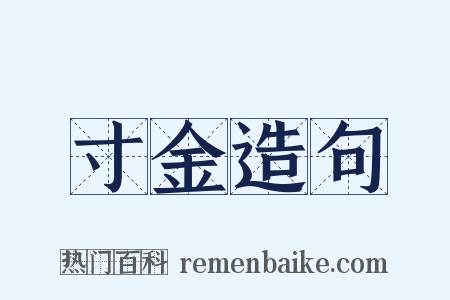 寸金造句是什么意思的图片